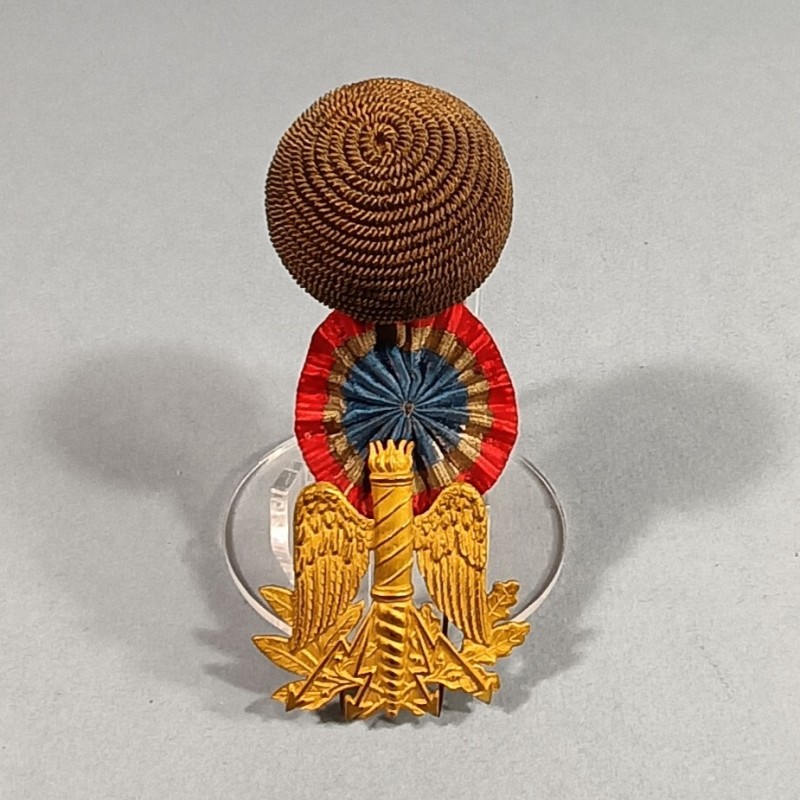 ATTRIBUT OU INSIGNE ET POMPON DE KEPI D'OFFICIERS ET ADJUDANTS MODELE 1886 OFFICIER BUREAU ET ADMINISTRATION DD'ETAT MAJOR